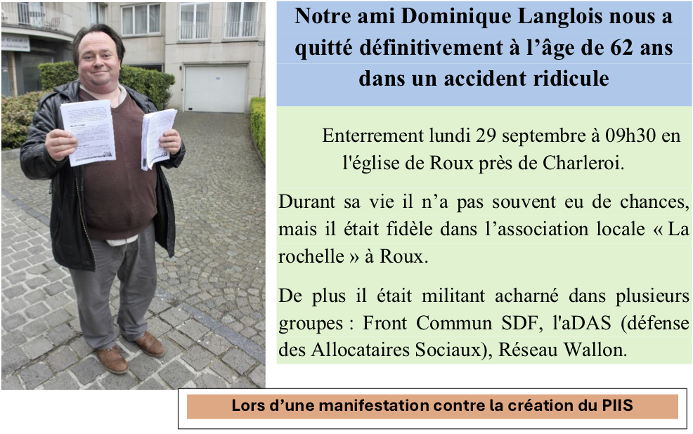 Décès Dominique Langlois